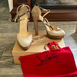 Christian louboutin la favorita 140 mistolino veau velo